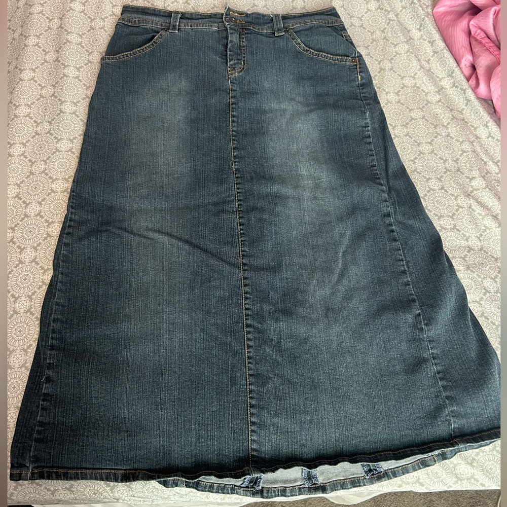 Women’s size 12 maxi blue jean skirt